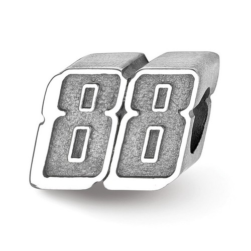 Dale Earnhardt Jr #88 Car Number Bead In Sterling Silver