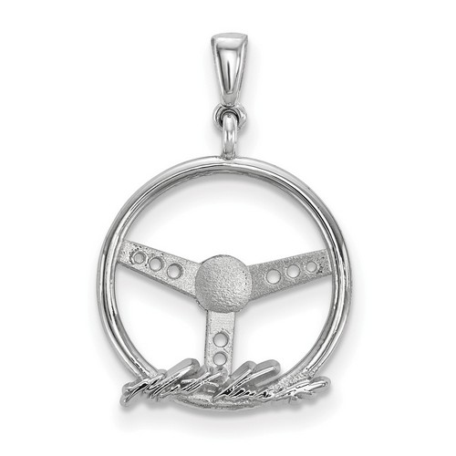 Matt Kenseth #20 Signature On Steering Wheel Sterling Silver Pendant