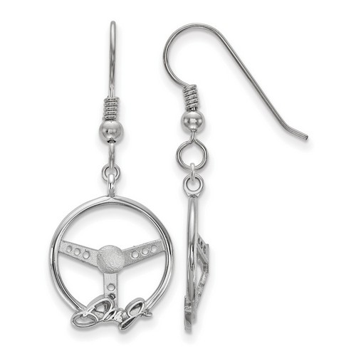 Dale Earnhardt Jr #88 Steering Wheel Sterling Silver Shepherd's Hook Earrings