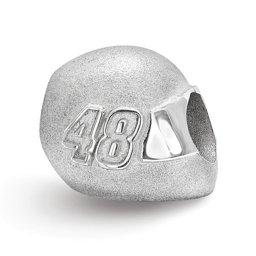 Jimmie Johnson #48 Car Number Bead On Helmet In Sterling Silver