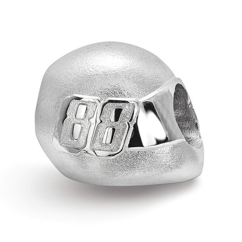 Dale Earnhardt Jr #88 Car Number Bead On Helmet In Sterling Silver