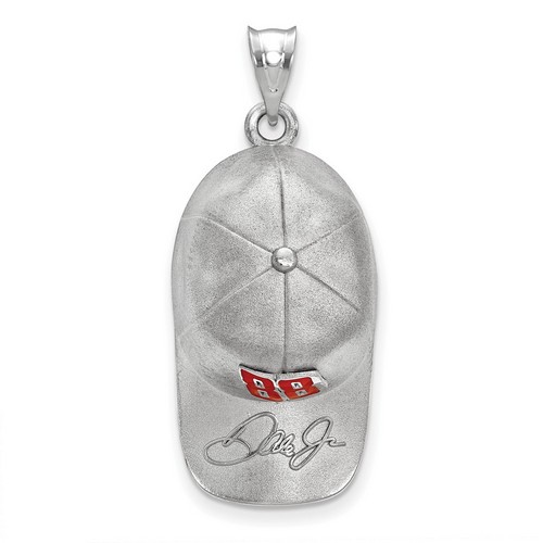 Dale Earnhardt Jr #88 3-D Baseball Cap Signature Pendant In Sterling Silver