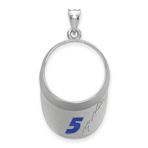 Kasey Kahne #5 3-D Visor Signature Pendant In Sterling Silver