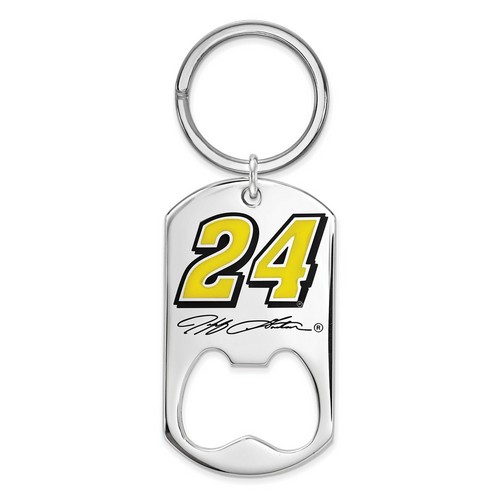 Jeff Gordon #24 Stainless Steel Dog Tag Bottle Opener & Keychain