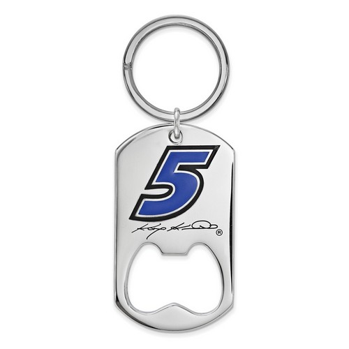 Kasey Kahne #5 Stainless Steel Dog Tag Bottle Opener & Keychain