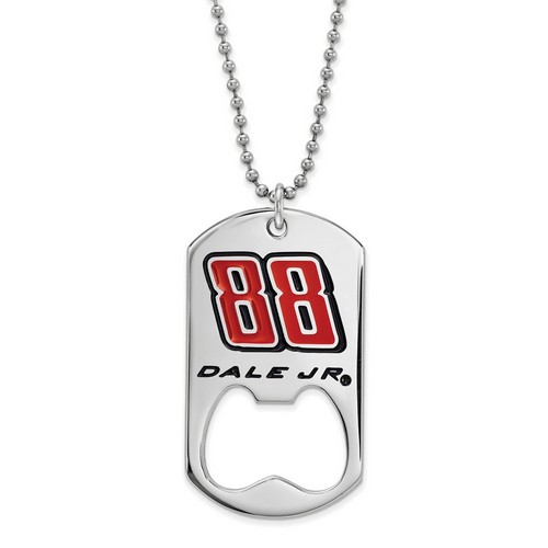 Dale Earnhardt Jr #88 Stainless Steel Dog Tag Bottle Opener & Chain