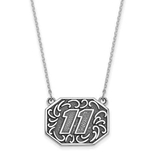 Denny Hamlin #11 Bali Type Split Chain Pendant In Sterling Silver 5.32 Gr