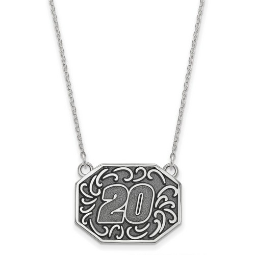 Matt Kenseth #20 Bali Type Split Chain Pendant In Sterling Silver 5.32 Gr