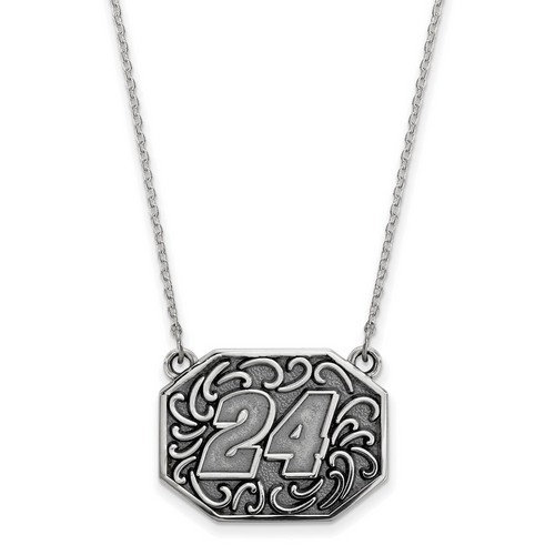 Jeff Gordon #24 Bali Type Split Chain Pendant In Sterling Silver 5.32 Gr