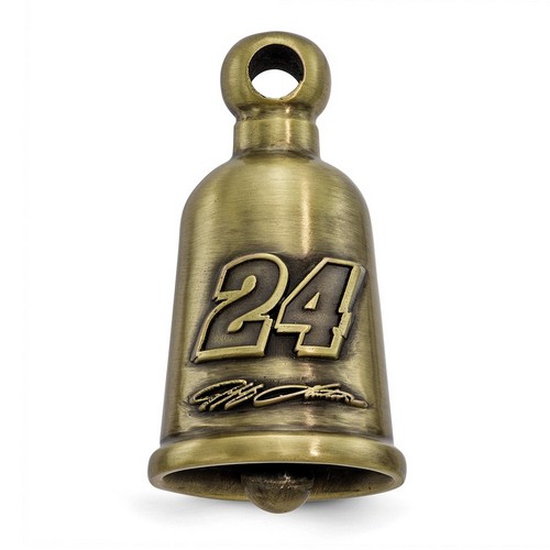 Jeff Gordon #24 Biker Bell & Signature Pendant In Sterling Silver 10.00 Gr