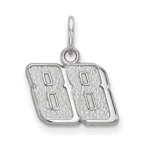 Dale Earnhardt Jr #88 Half Inch Number Charm In Sterling Silver