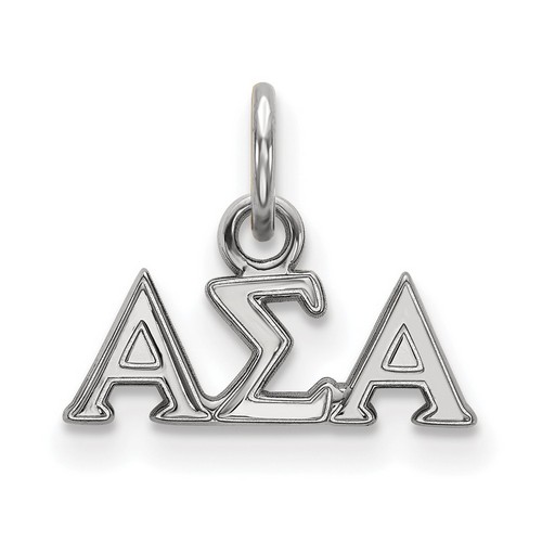 Alpha Sigma Alpha Sorority XS Pendant in Sterling Silver 0.75 gr