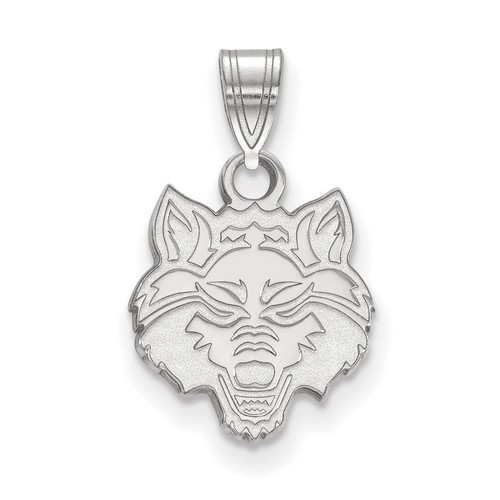 Arkansas State University Red Wolves Small Pendant in Sterling Silver 1.17 gr