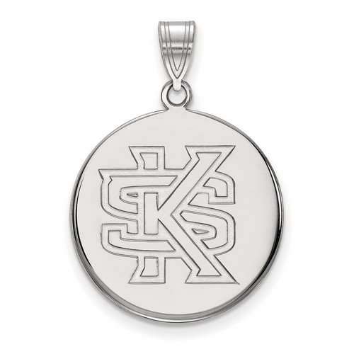 Kennesaw State Owls Large Disc Pendant in Sterling Silver 4.43 gr