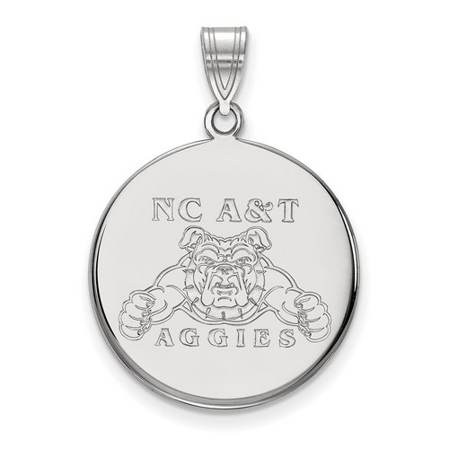 North Carolina A&T State University Aggies Sterling Silver Disc Pendant 4.52 gr