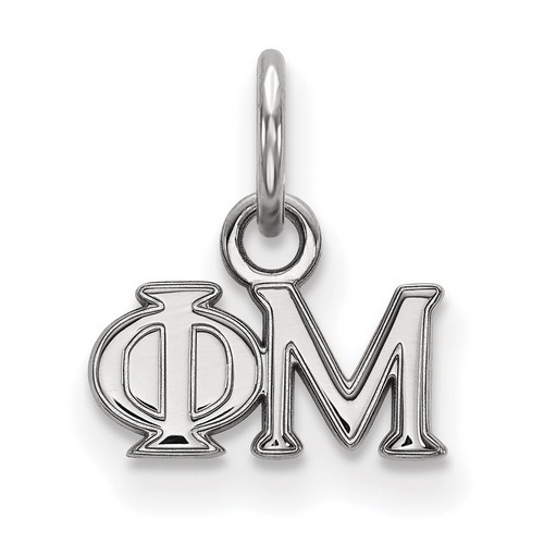 Phi Mu Sorority XS Pendant in Sterling Silver 0.75 gr