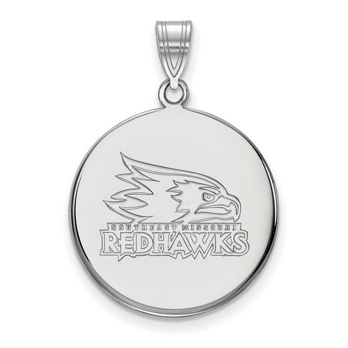 Southeast SE Missouri State RedHawks Disc Pendant in Sterling Silver 4.42 gr