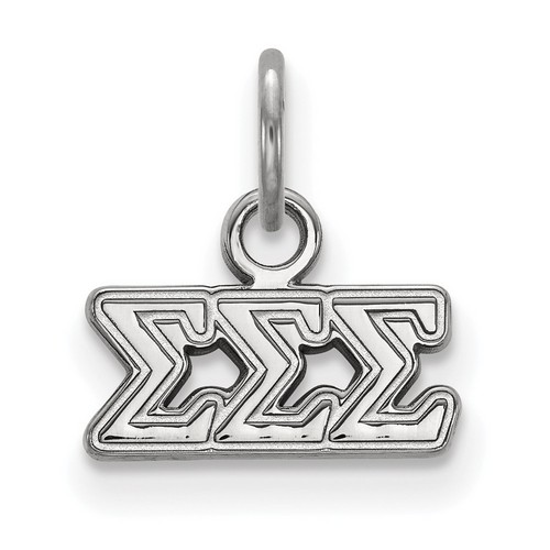 Sigma Sigma Sigma Sorority XS Pendant in Sterling Silver 0.75 gr