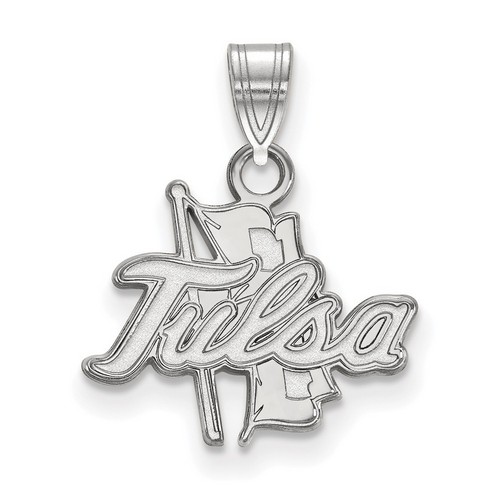 University of Tulsa Golden Hurricane Small Pendant in Sterling Silver 1.16 gr