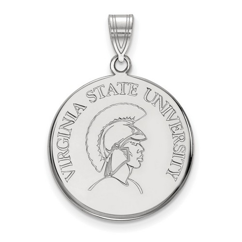 Virginia State University Trojans Large Disc Pendant in Sterling Silver 4.33 gr