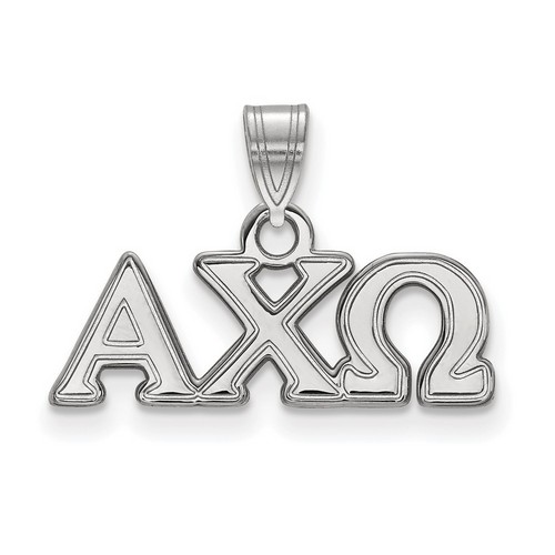 Alpha Chi Omega Sorority Small Pendant in Sterling Silver 0.95 gr