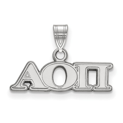 Alpha Omicron Pi Sorority Small Pendant in Sterling Silver 0.77 gr