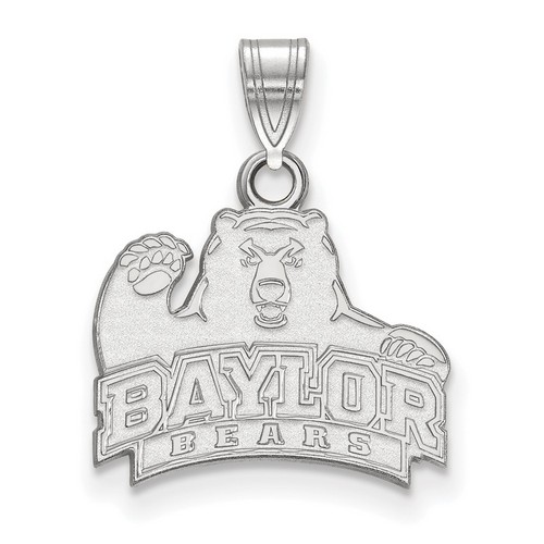 Baylor University Bears Small Sterling Silver Pendant 1.51 gr