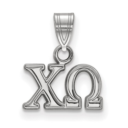 Chi Omega Sorority Small Pendant in Sterling Silver 0.74 gr