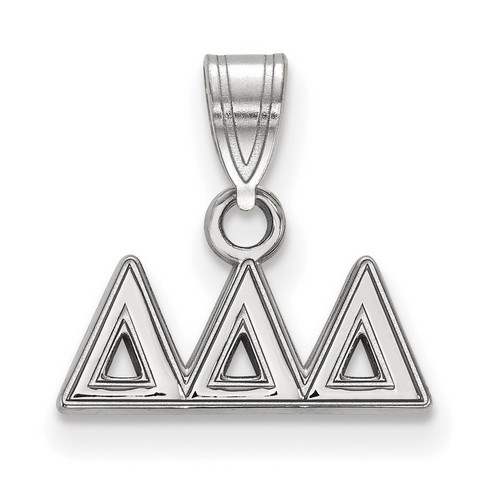 Delta Delta Delta Sorority Small Pendant in Sterling Silver 1.33 gr