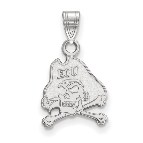 East Carolina University Pirates Small Pendant in Sterling Silver 1.14 gr