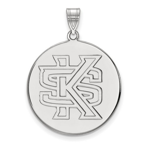 Kennesaw State Owls XL Disc Pendant in Sterling Silver 5.90 gr