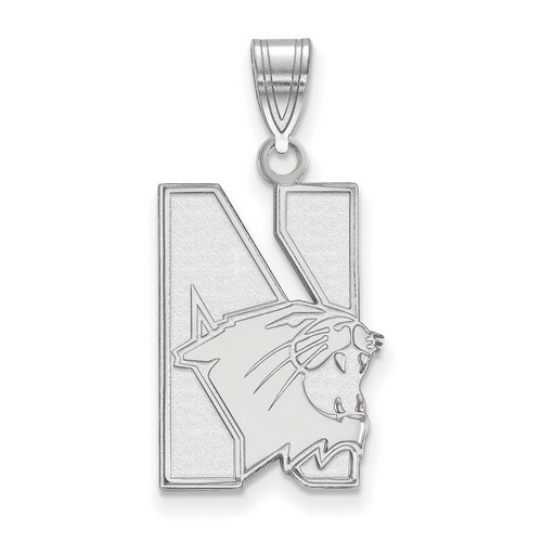 Northwestern University Wildcats Large Pendant in Sterling Silver 2.50 gr