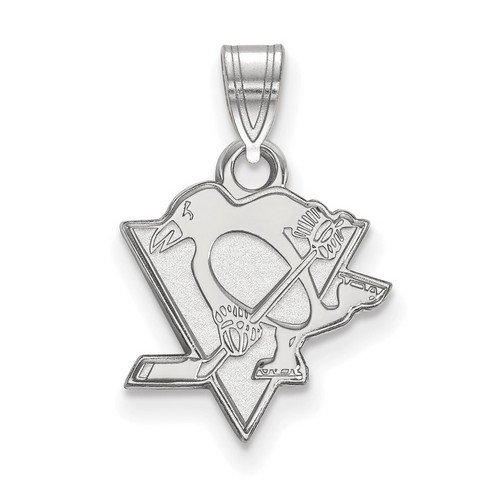 Pittsburgh Penguins Small Pendant in 10k White Gold 0.89 gr