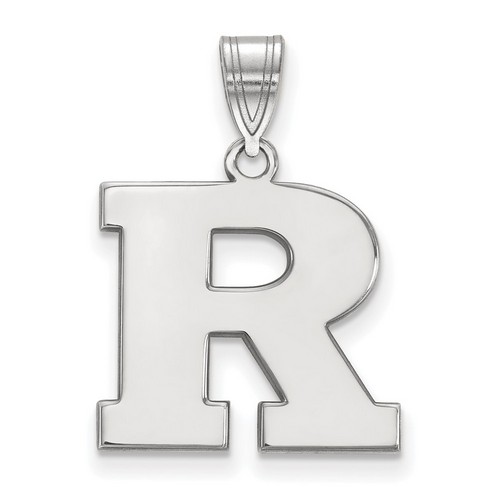 Rutgers University Scarlet Knights Medium Pendant in Sterling Silver 2.55 gr