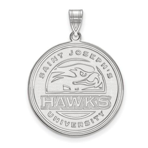 Saint Josephs University Hawks XL Pendant in Sterling Silver 5.27 gr