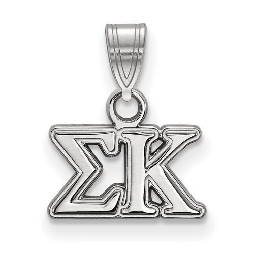 Sigma Kappa Sorority Small Pendant in Sterling Silver 0.82 gr
