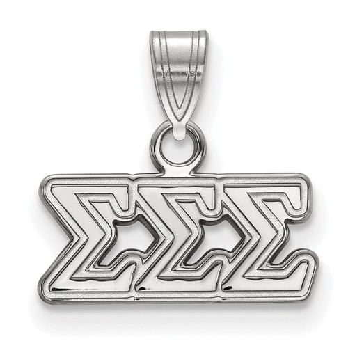 Sigma Sigma Sigma Sorority Small Pendant in Sterling Silver 1.17 gr