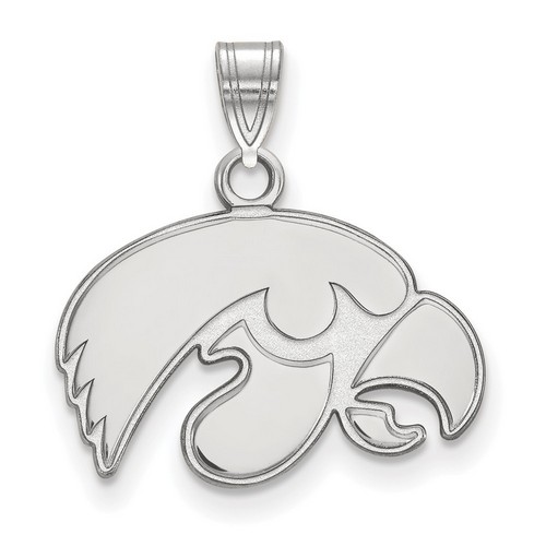 University of Iowa Hawkeyes Small Pendant in Sterling Silver 2.03 gr