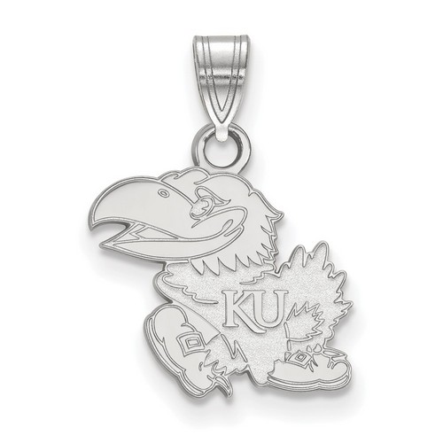 University of Kansas Jayhawks Small Sterling Silver Pendant 1.31 gr