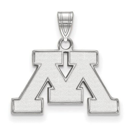 University of Minnesota Golden Gophers Small Pendant in Sterling Silver 1.56 gr