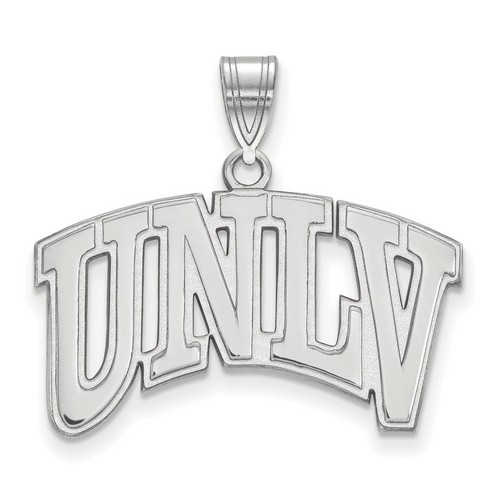 University Nevada Las Vegas UNLV Rebels Large Pendant in Sterling Silver 3.08 gr