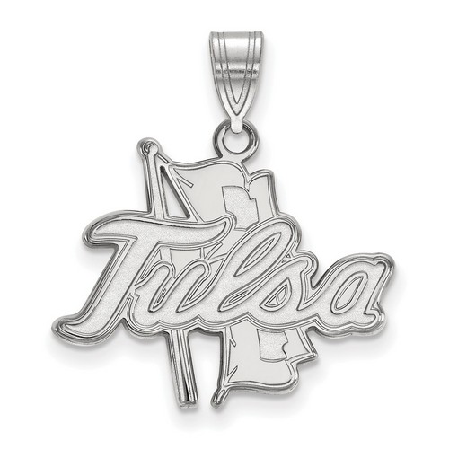 University of Tulsa Golden Hurricane Large Pendant in Sterling Silver 2.48 gr