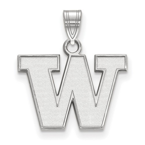 University of Washington Huskies Small Pendant in Sterling Silver 1.45 gr