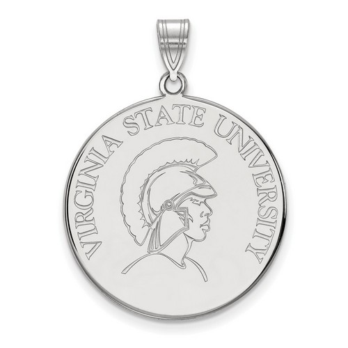 Virginia State University Trojans XL Disc Pendant in Sterling Silver 5.91 gr