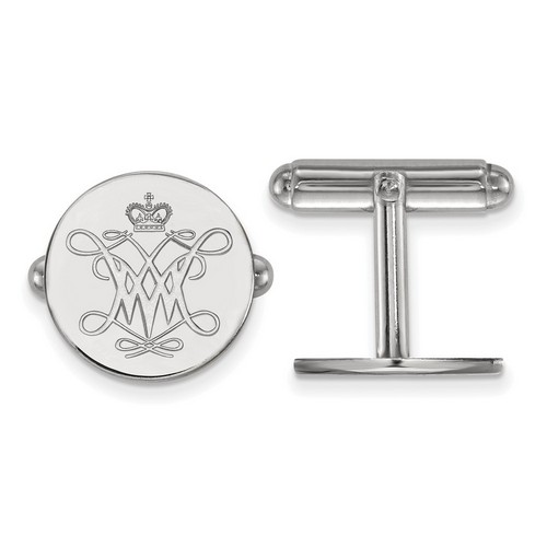 College of William & Mary Tribe Cuff Link in Sterling Silver 7.38 gr