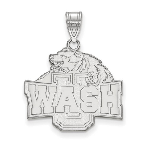 Washington University Saint Louis Bears Large Pendant in Sterling Silver 3.28 gr