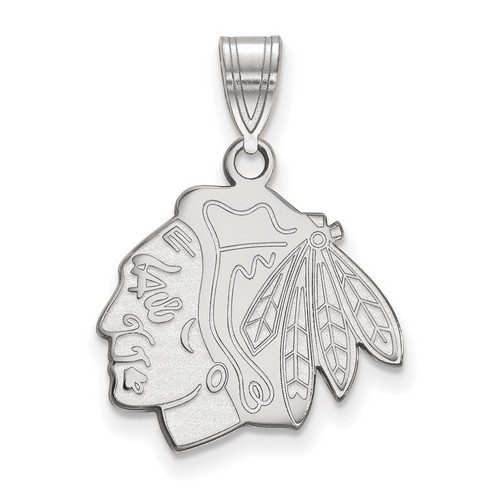 Chicago Blackhawks Medium Pendant in Sterling Silver 2.20 gr