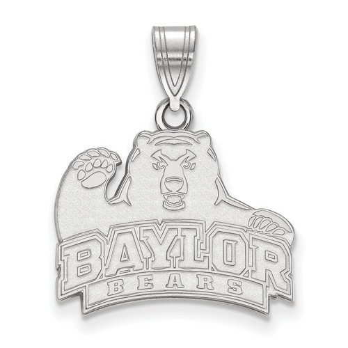 Baylor University Bears Medium Pendant in Sterling Silver 2.37 gr