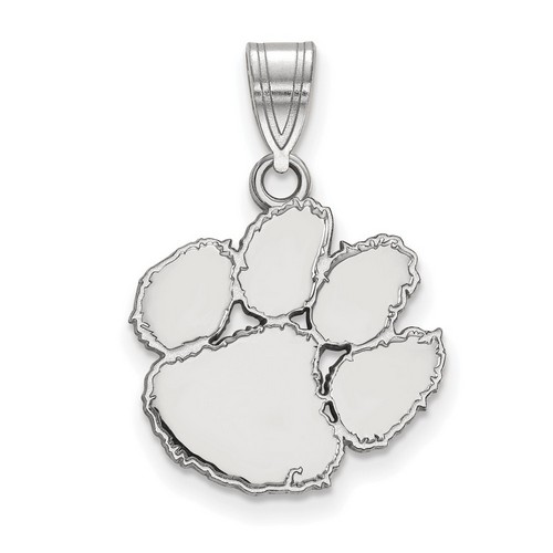 Clemson University Tigers Medium Pendant in Sterling Silver 2.32 gr