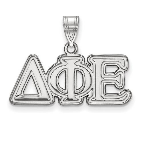 Delta Phi Epsilon Sorority Medium Pendant in Sterling Silver 1.82 gr